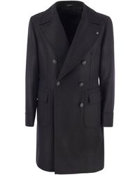 Tagliatore - Wool And Cashmere Double-Breasted Coat - Lyst