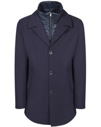 Herno - Double-layer Blue Coat - Lyst