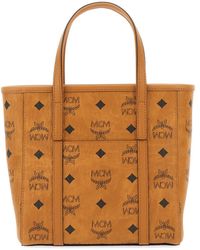 MCM - Mini Shopper Bag With Logo - Lyst