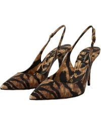 Dolce & Gabbana - Slingbacks Leather Tiger Shoes Moluro Python - Lyst