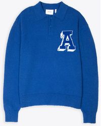 Axel Arigato - Team Polo Sweater Royal Cotton Blend Polo Sweater - Lyst