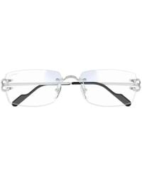 Cartier - Cartier Eyewear Ct0563S001 Rimless Metal Sunglasses - Lyst