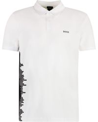 BOSS - Short Sleeve Cotton Pique Polo Shirt - Lyst