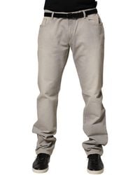 Dolce & Gabbana - Light Cotton Straight Denim Trouser Jeans - Lyst