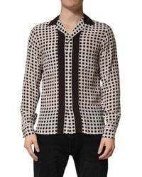 Dolce & Gabbana - Polka Dot Silk Casual Shirt - Lyst