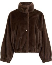 Weekend by Maxmara - Faux Fur Jacket Polyester & Shearling Coats - Lyst