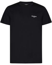 Balmain - Flocked Logo T-shirt - Lyst