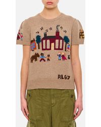 Polo Ralph Lauren - Wool And Cotton Jacquadr Short Sleeve Pullover - Lyst