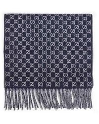 Gucci - Dark And Light Gg Wool And Cashmere Scarf - Lyst