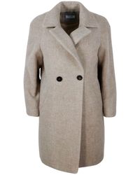 Barba Napoli - Double-Breasted Coat Made Of Soft And Precious Alpaca And Wool With Side Pockets And Button Closure - Lyst