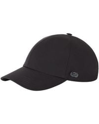 Agnona - Dark Technical Nylon Twill Baseball Cap With Metal Logo Plate - Lyst