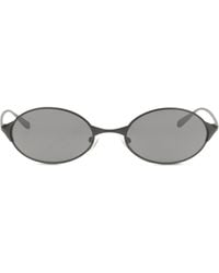 McQueen - Neo Oval Sunglasses Metal - Lyst