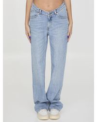 Alexander Wang - Denim Jeans With Nameplate - Lyst