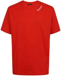 Balmain - Stitch Collar T-Shirt - Lyst