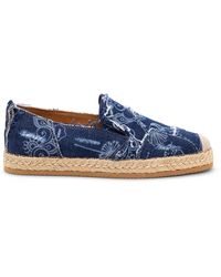 Hogan - Denim Floral Print Espadrilles - Lyst