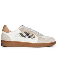 Burberry - Sneakers Terrace Dove-Sand Leather Calf Trainers - Lyst