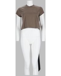 Rick Owens - Cropped Cotton T-Shirt T-Shirts And Polos - Lyst