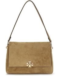 Tory Burch - Charlie Suede Shoulder Bag Calf Leather Bos Taurus - Lyst