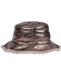 Brunello Cucinelli - Bamboo Bronze Foil Bucket Hat - Lyst
