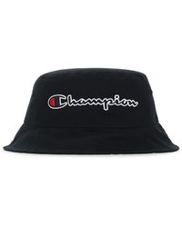 Champion - Black Cotton Bucket Hat - Lyst