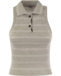 Brunello Cucinelli - Light Ribbed Sleeveless Sweater - Lyst