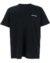 DSquared² - Crewneck T-Shirt With Lettering Logo - Lyst