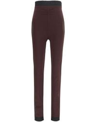The Attico - Purple Viscose Leggings - Lyst