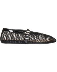 Alaïa - Ballet Flats With Patent-Leather Trim - Lyst