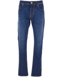 Jacob Cohen - 'Bard' Jeans With Belt Loops And Logo Patch On The Rear - Lyst