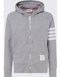 Thom Browne - Essential 4-Bar Striped Zip Hoodie - Lyst