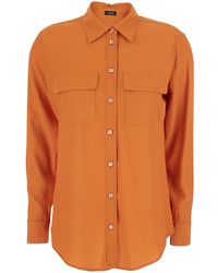 Le Plain - Shirt With Applied Pockets On The Front - Lyst