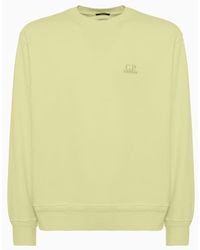 C.P. Company - C.P Company Cotton Diagonal Fleece Logo Sweatshirt - Lyst