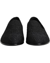 Dolce & Gabbana - Elegant Jacquard Loafers Slide On Flats - Lyst