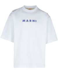 Marni - Striped Logo T - Lyst