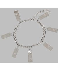 MM6 by Maison Margiela - Bracelet With Numeric Charms Brass Bracelets - Lyst
