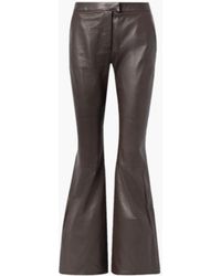 Dodo Bar Or Lin Leather Trousers - Brown
