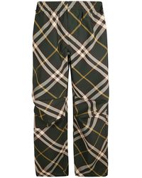 Burberry - Elastic Waist Check Patterned Trousers - Lyst