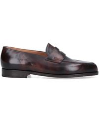 John Lobb - Distinguished Cut-Out Detail Leather Lopez Loafers - Lyst