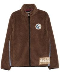 Napapijri - Fleece High Neck Zip Sweatshirt Polyester Lightweight Jackets - Lyst