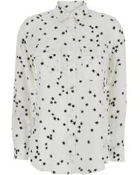 Equipment - Shirt With All-Over Star Motif And Patch Pockets On The Chest - Lyst