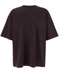 Juun.J - T-Shirt With Logo Embroidered On The Front And Print Back - Lyst