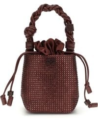 Ganni - Mini Bou Buckle Bag Recycled Polyester Handbags - Lyst