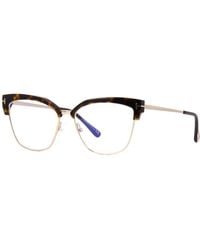 Tom Ford - Eyeglasses Square Full Rim, Havana- Frame And Clear Demo Lenses Lens Tf5547-B052 Sunglasses - Lyst