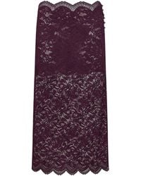 Rabanne - Layered Stretch Lace Midi Skirt - Lyst