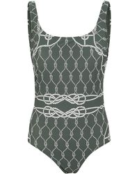 Tory Burch - Printed Tank Suit - Lyst
