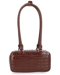 Self-Portrait - Shoulder Bag Crocodile Effect Cow Leather - Lyst
