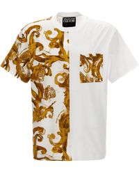 Versace - Contrast Print T-Shirt - Lyst