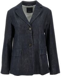 Max Mara - Notched-Lapel Pocket Blazer - Lyst