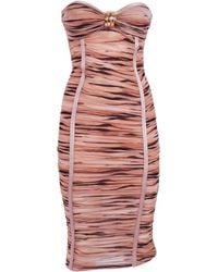 Elisabetta Franchi - �S Dress Polyamide Elastane Midi - Lyst