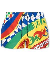 Dolce & Gabbana - Printed Swimming Shorts - Lyst